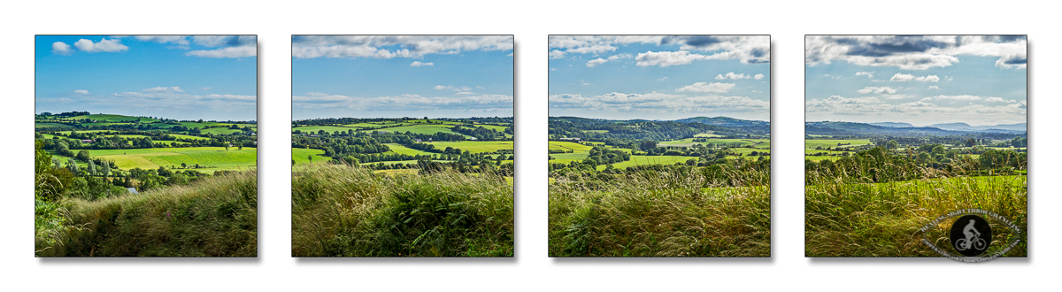 Hills and fields in County Cork - Panorama - 2 - quadtych