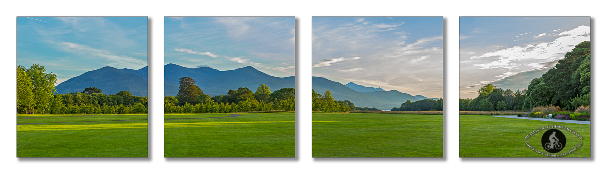 Kerry Mountains from Killarney House Gardens - County Kerry - Quadtych