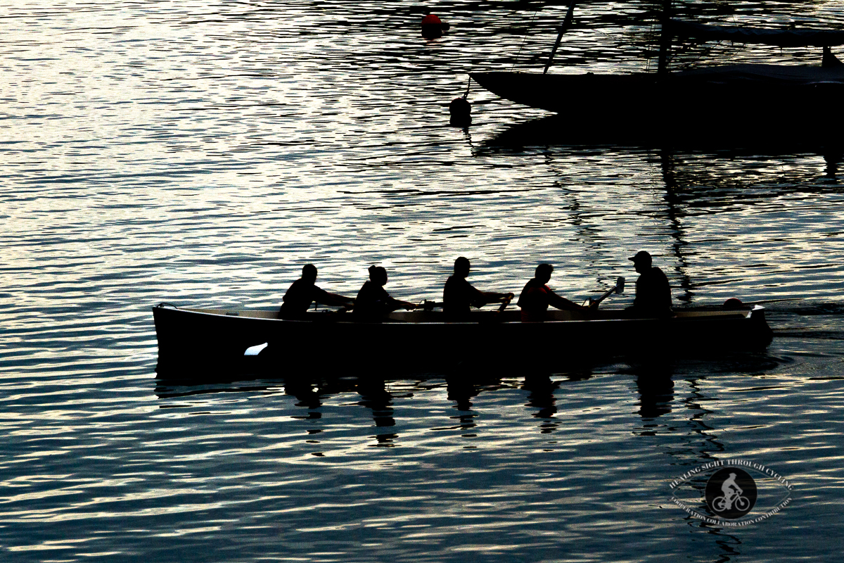 Synchronized rowers - silhouette - Glandore - County Cork