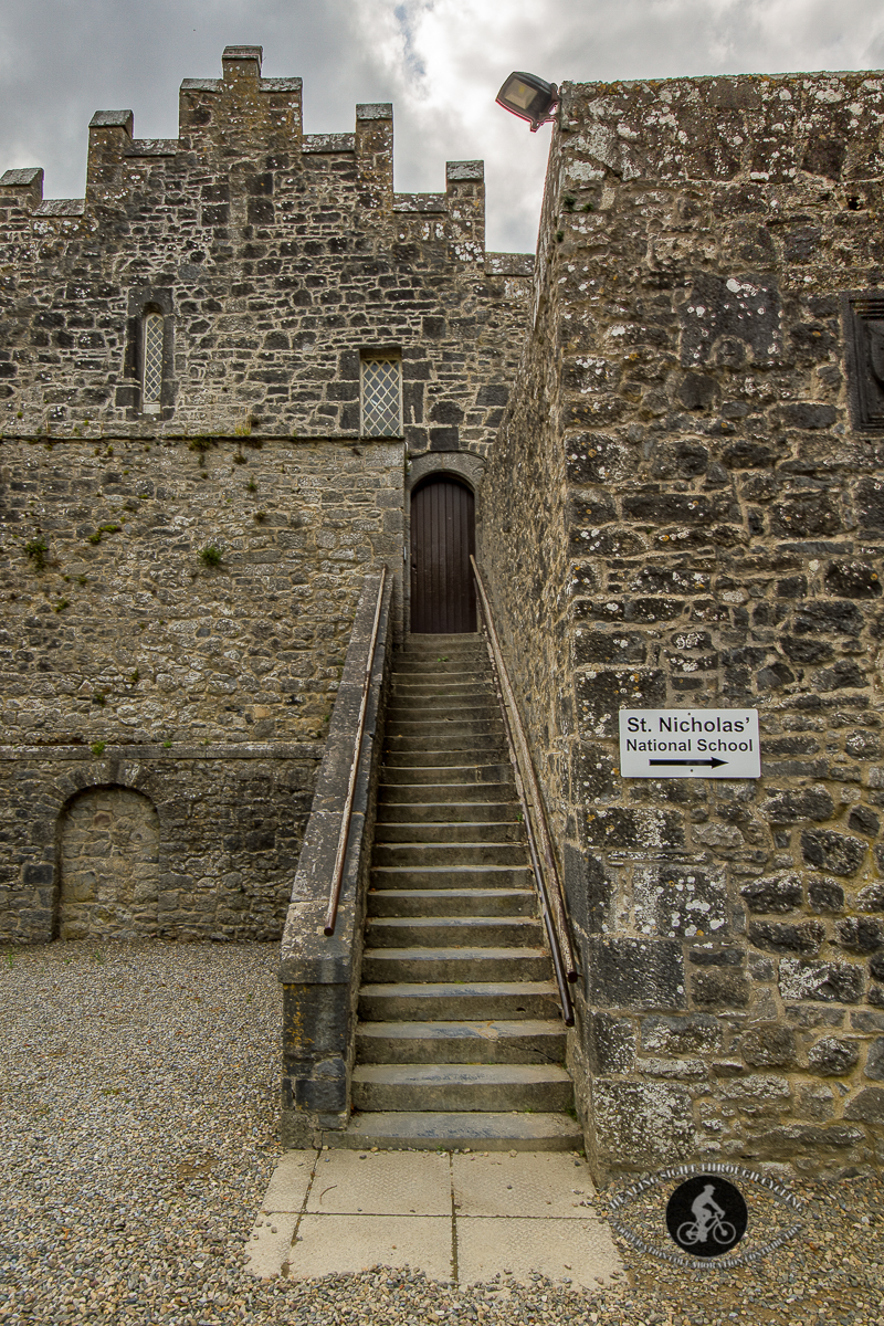 Outside staircase to Adare Augustinian Friary - County Limerick - BW