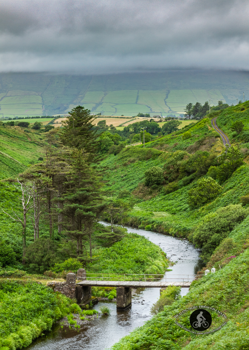 River Owenascaul looking toward the mountains - portrait