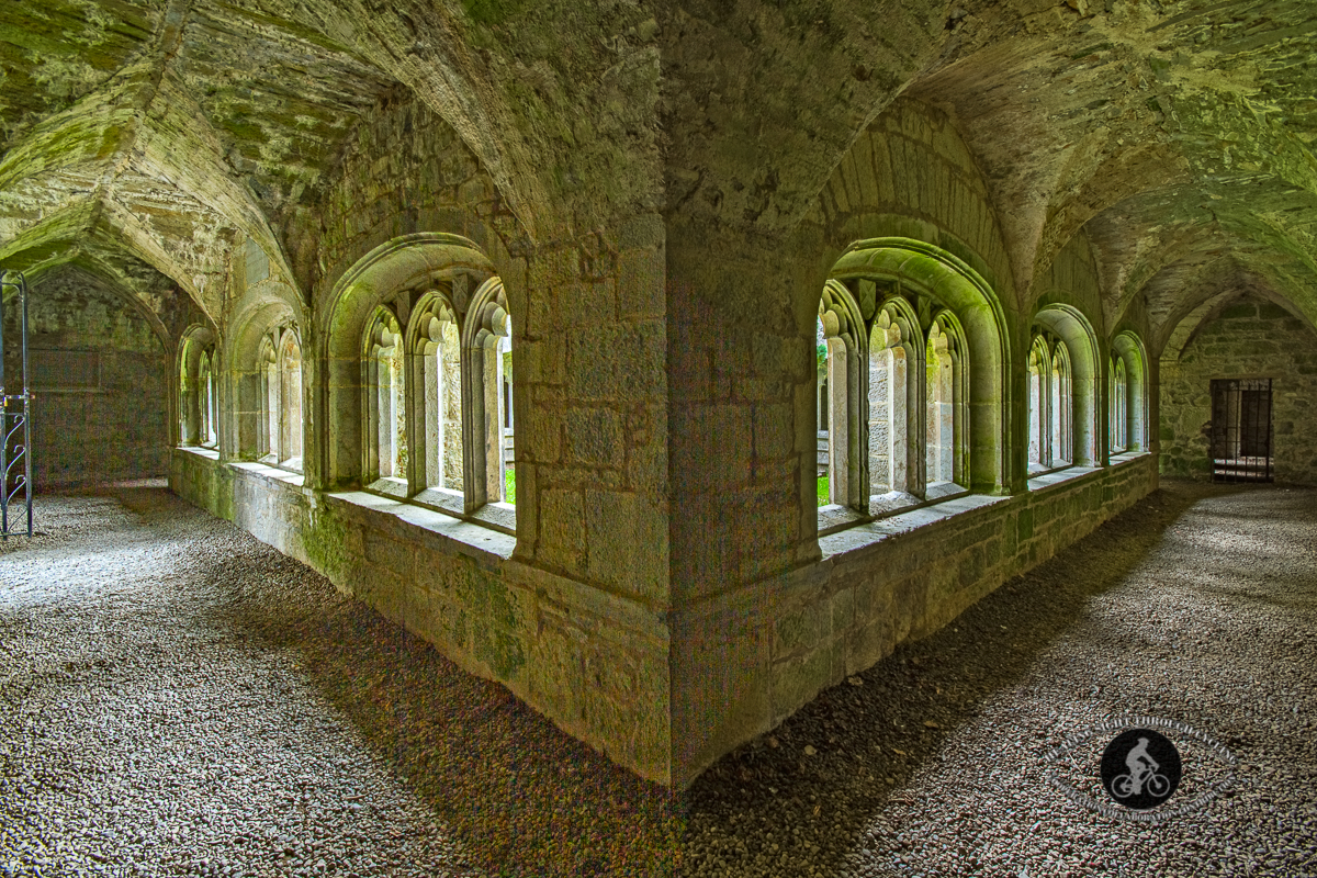 Walkway around inner garden in the Adare Augustinian Friary - County Limerick