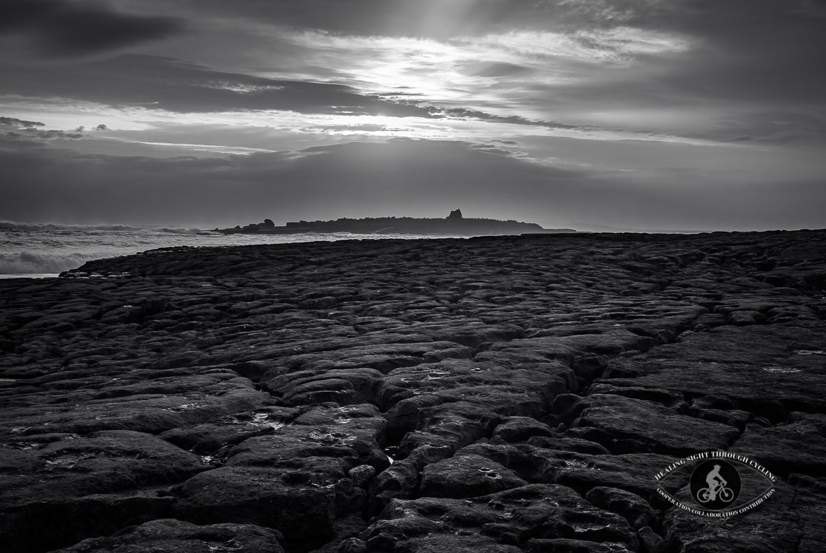Crab Island off Doolin Harbour - Late Sunset - BW