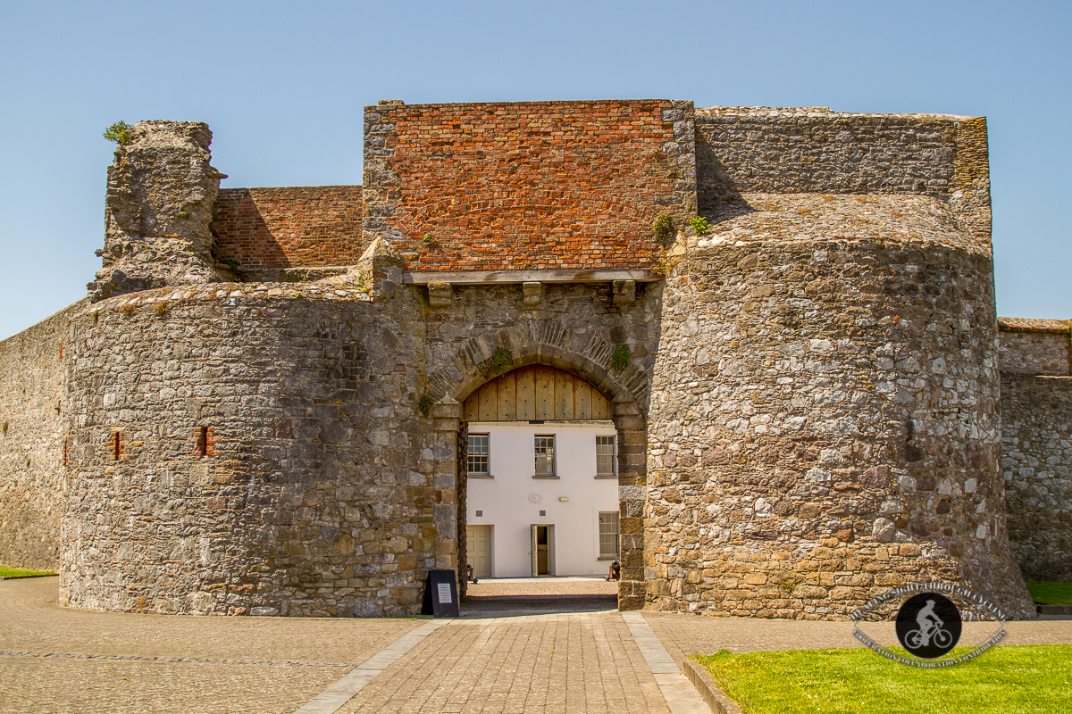 Dungarvan castle doors from the outside