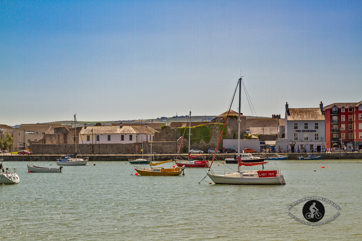 Dungarvan castle from across the bay