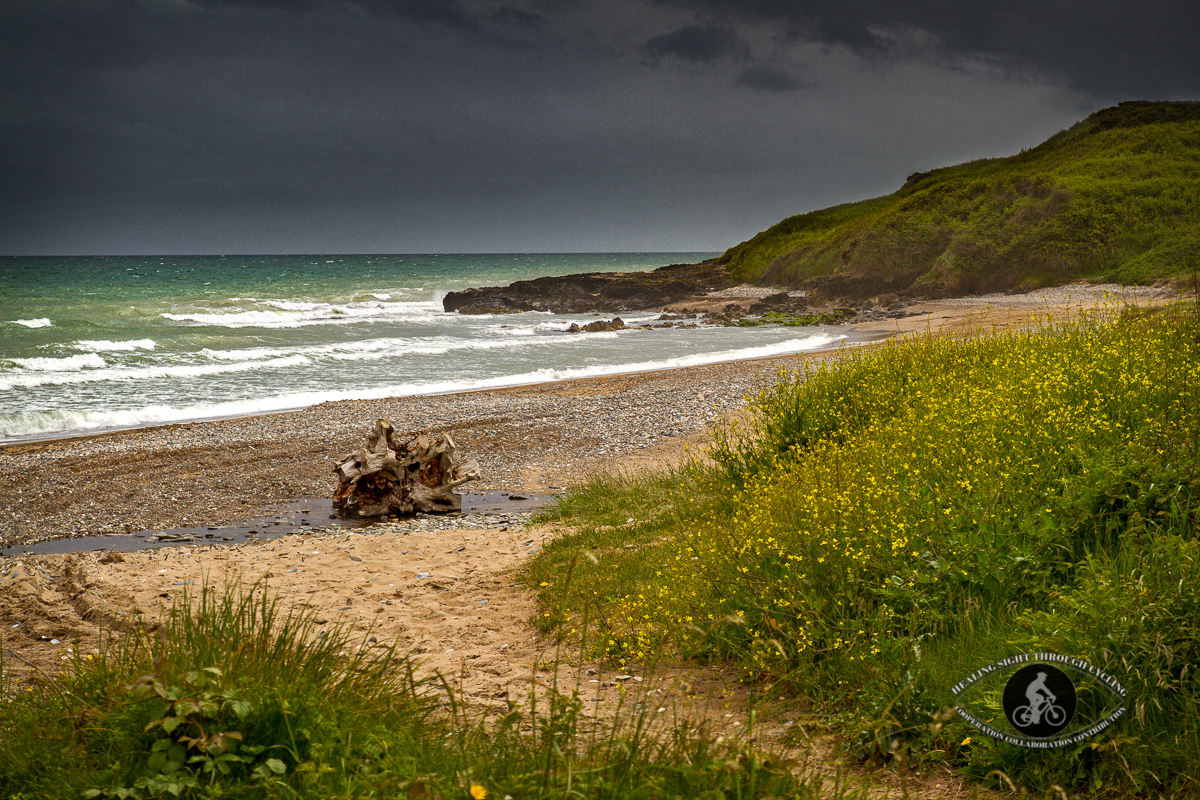 Ennereilly Beach County Wicklow - stormy skies