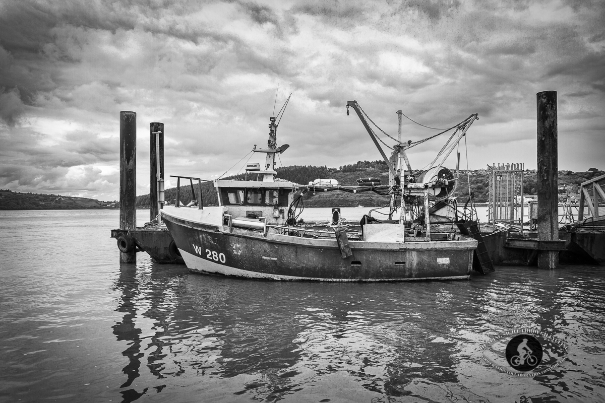 Fishing trawler in Passage Easst Harbour - County Waterford - BW