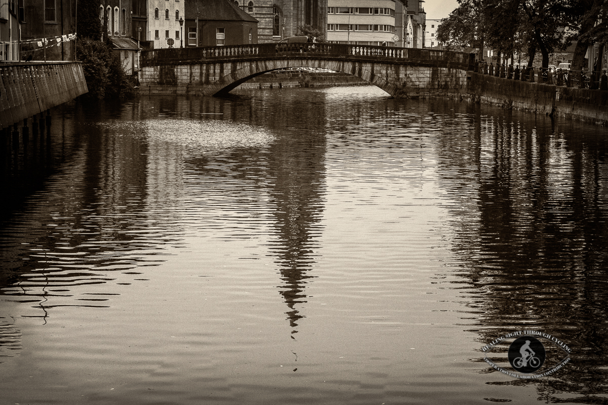 Reflections in River Lee - Cork City - County Cork - Sepia