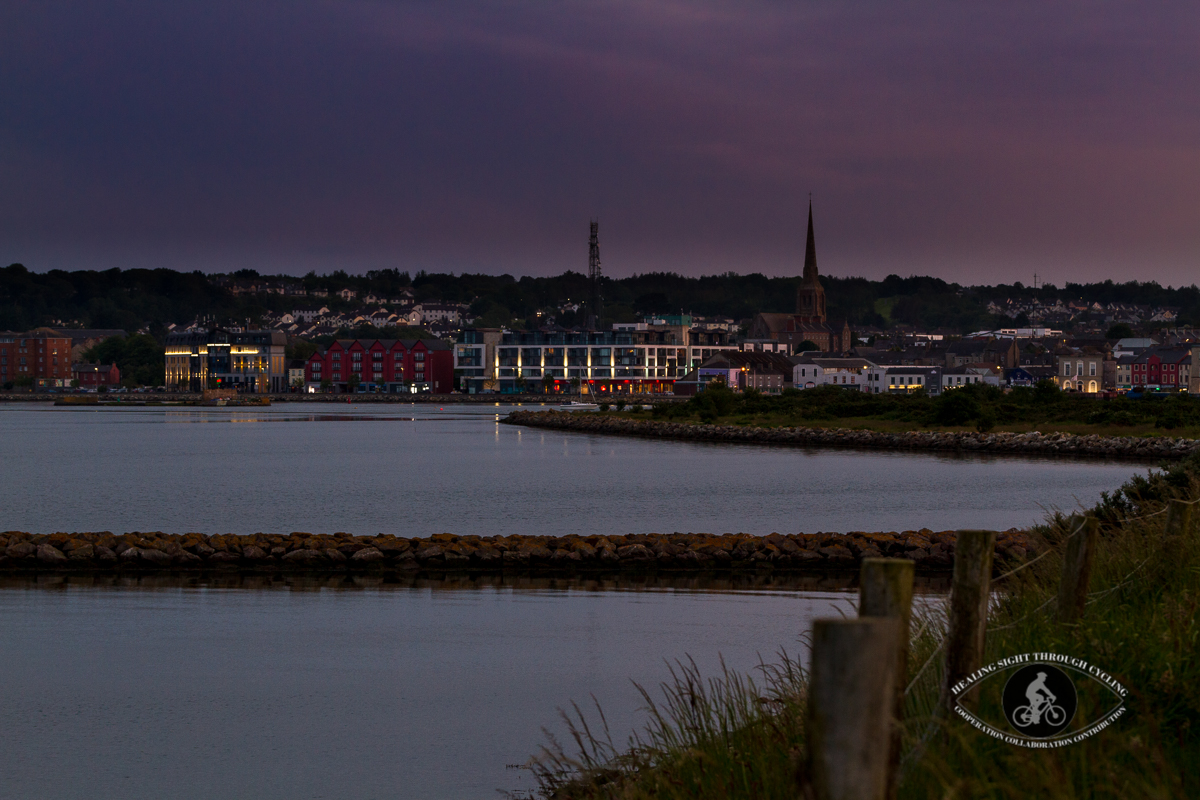 Wexford town at twilight over the river - County Wexford